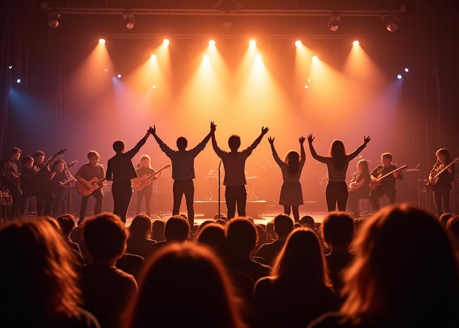 Stage Performance Music Students